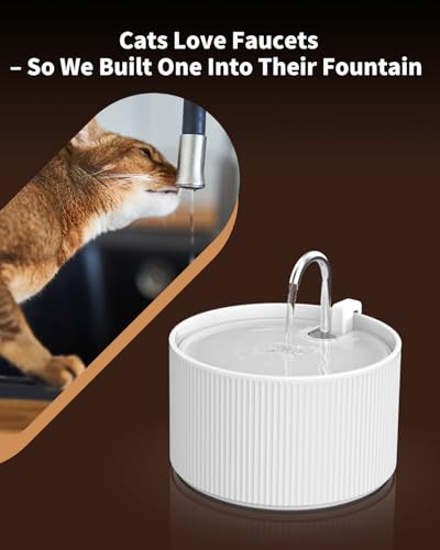 Wonder Creature Ceramic Cat Water Fountain Filter, 6 | Pet Essentials - Image 5