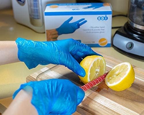 EDI Wholesale: Disposable Vinyl Gloves Large, 1000 pcs (Blue) - Powder-Free, Latex-Free