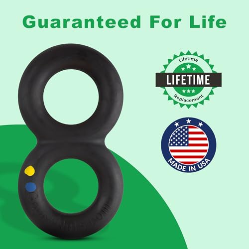 Goughnuts - Dog Toys for Aggressive Chewers - Virtually Indestructible Pull Toy for Large Breeds Such as Pit Bulls and German Shepherds - Heavy Duty Tug Dog Toy - Large - Black