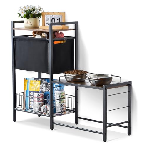 VEVOR Pet Feeding Station with Storage, 4 Height | Home Organization - Image 2
