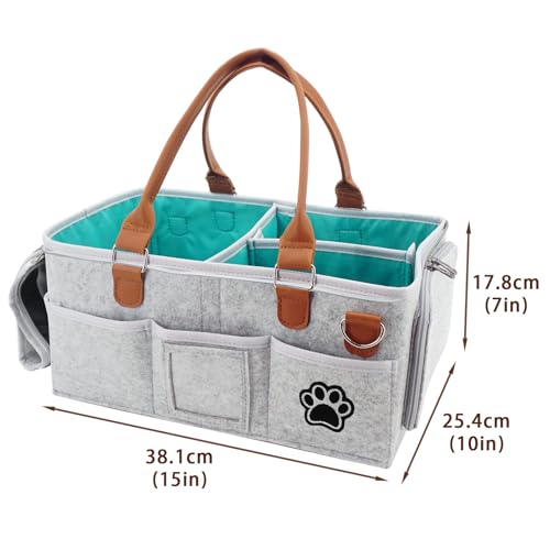 Felt Dog Grooming Bag,Portable Tote Bag for Dogs Cats - Image 4