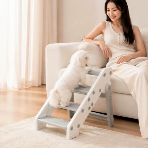 Gupamiga Foldable Dog Stairs,Pet Steps for Bed - Image 3