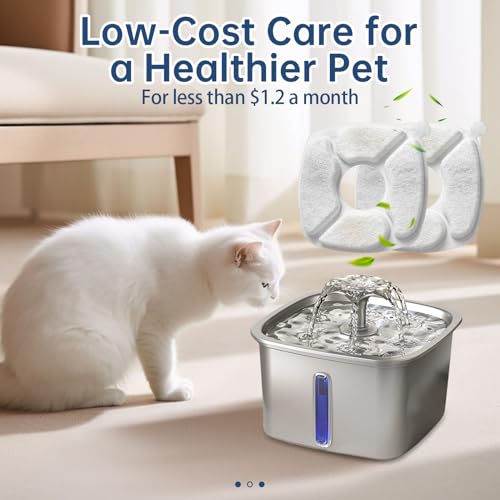 32 Pcs Cat Water Fountain Replacement Filters-16 Pack Cat - Image 6