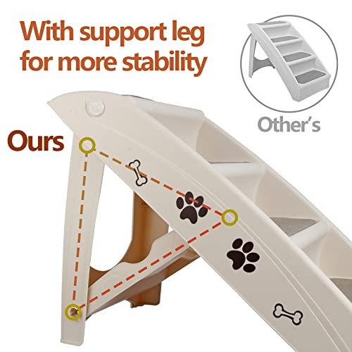 ZENY Dog Stairs for Bed 20" H, 4-Step Dog Steps for High Bed - Image 5