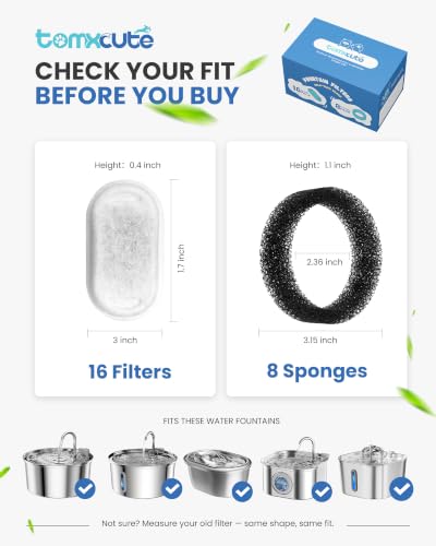 Official Tomxcute Cat Water Fountain Replacement Filters - Image 3