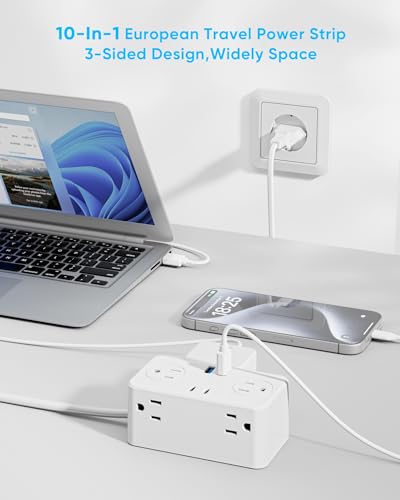 Kakyanill European Travel Plug Adapter, EU/UK/US Tra - Image 6