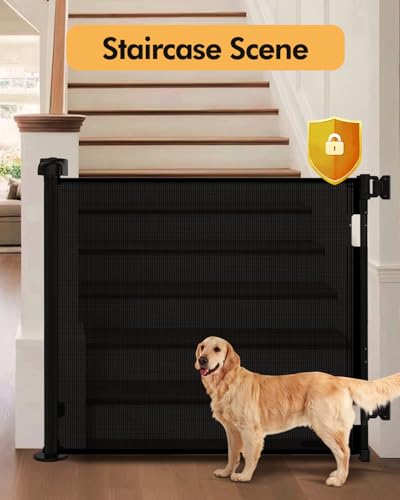 Retractable Baby Gate for Stairs & Doorways,71" Wide x - Image 5