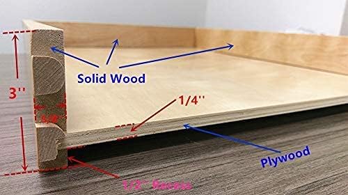 Elysian 23" Kitchen Cabinet Pull Out for 27" Cupboard, Solid Wood Build, 21" Deep Low Profile Tray, Full Extension Runners, Spacers Included for Perfect Fit