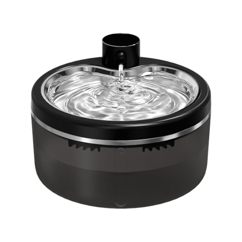 3L Cat Water Fountain Mute Pet Dispenser with Stainless Steel Tray and Intelligent Sensing