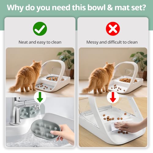 Slow Feeder Bowl for Automatic Microchip Cat Pet Feeder - Image 8