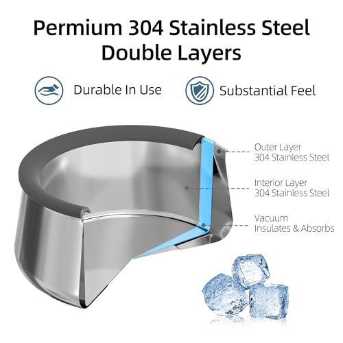 3L/0.8 Gallon No Spill Water Bowl for Dogs, Double-Wall Stainless Steel Slow Water Dog Bowls, Splash-Proof Vacuum Float, Dishwasher Safe for Large Medium Dogs - Image 3