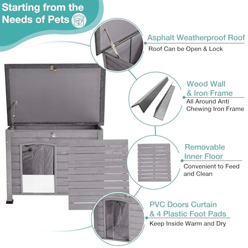 Indoor Outdoor Dog House,Anti-Chewing Iron Frame Dog Kennel - Image 3