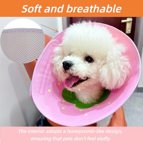 Soft Pet Cone Collar, Strawberry, S - Image 6