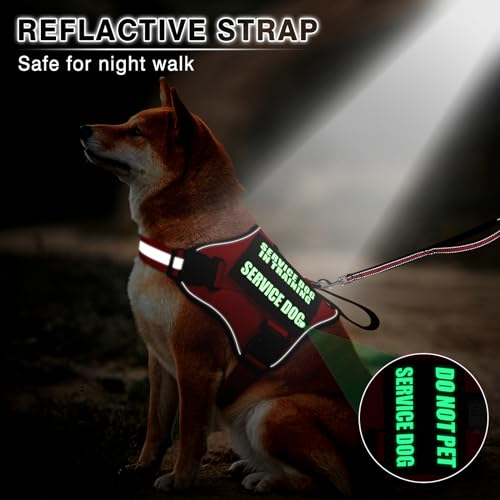 Service Dog Vest Harness and Leash Set+10 Patches,Easy - Image 7