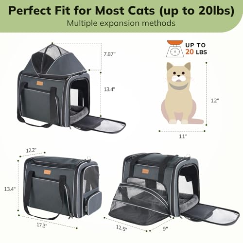 Morpilot Top and Side Expandable Cat Carrier for Pets up to 20lbs - Image 7