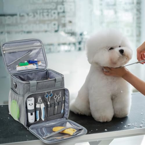 Pet Grooming Bag, Dog Grooming Supplies Organizer Tote Bag - Image 3