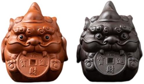 Chinese Zisha Tea Pet, Ceramic Tea Pet, Handmade Purple Clay Tea Pet for Kung Fu Tea Tray, Tea Pet Decorate Kungfu Tea Tray Accessories (C)