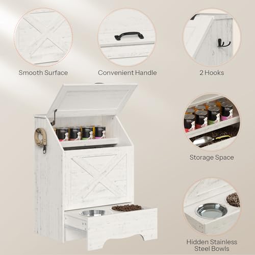 HOOBRO Dog Feeding Station with Sliding Drawer and 2 - Image 6