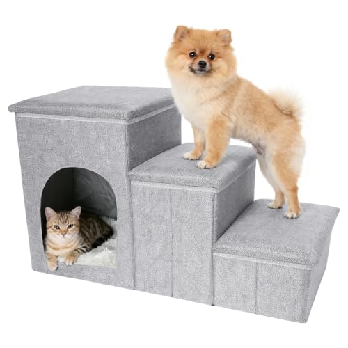 Dog Stairs for Small Dogs,17 Inch Height Foldable Pet | Pet Essentials - Image 2