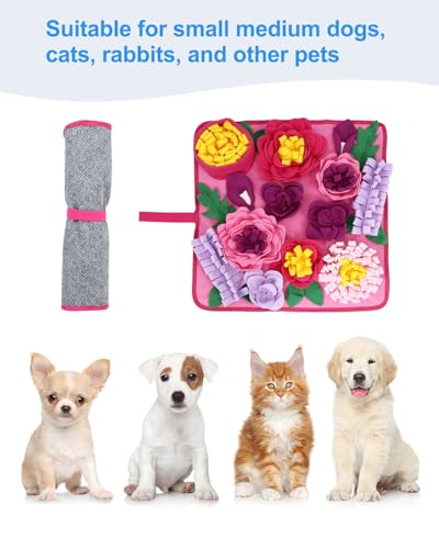 Snuffle Mat for Dogs, 15.4x15.4 Inch Pet Treats Feed | Behavior & Trai - Image 7