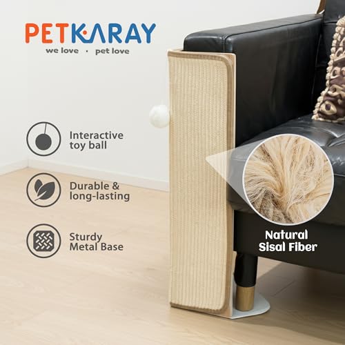 Under-Furniture Sisal Cat Scratcher with Toy Ball - Image 3