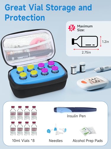 YOUSHARES Insulin Vial Cooler Travel Case - 8 Slots | Travel Organizat - Image 5