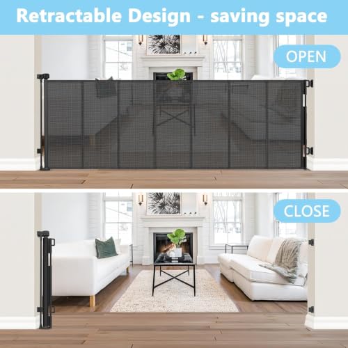 Reinforced Bottom 120 Inch Retractable Baby Gates Extra - Image 5