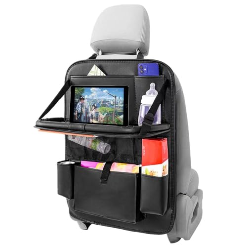 Leather Car Backseat Organizer with Tablet Holder - 9 - Image 5