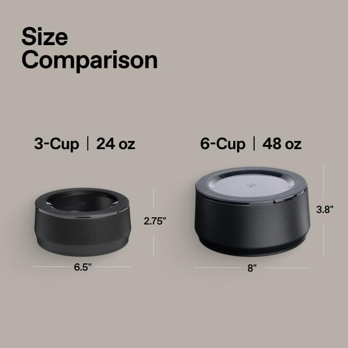 STANLEY Pet Bowl | 6-Cup (48 oz) Insulated Stainless Steel Dog & Cat Bowl | Splash-Resistant Lid | Dishwasher Safe | BPA-Free | Black 2.0