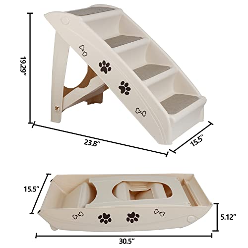 Dog Stairs for High Beds, Foldable Pet Steps Ramp | Pet Essentials - Image 6