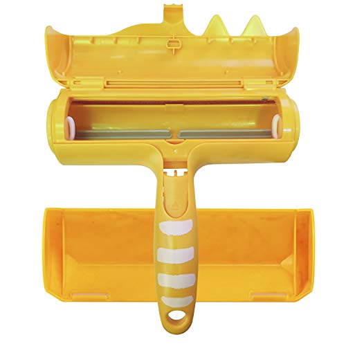 Pet Hair Remover Roller - Lint Roller for pet Hair - Self Cleaning Dog & Cat Hair Remover - Remove Dog, Cat Hair from Furniture, Carpets, Bedding, Clothing and More. Orange - Image 5