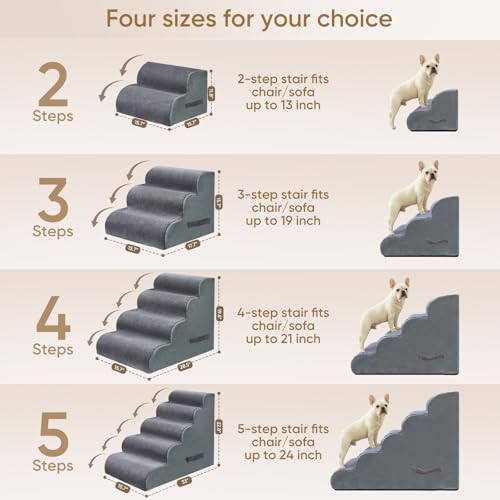 PAWSCRAT 4-Step Pet Stairs for High Beds & Sofas, 19.6''H - Image 3