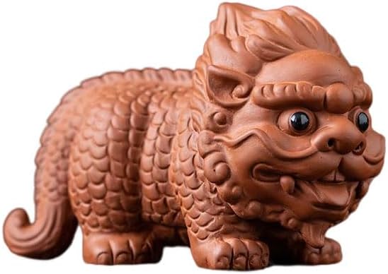 Chinese Zisha Tea Pet, Handmade Purple Clay Ceramic for Kung Fu Tea Tray, Decorate Kungfu Tea Tray Accessories (E)