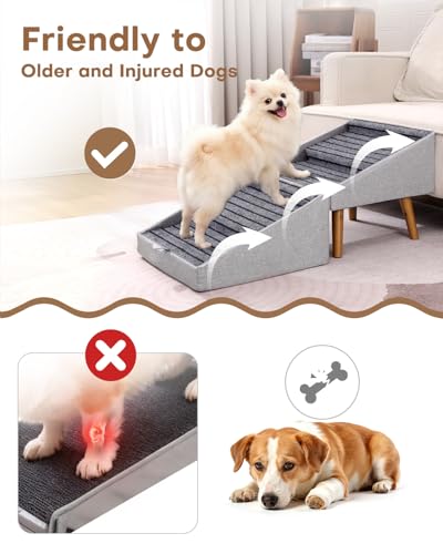 17" H Split Ottoman Dog Ramp for Couch, Foldable Dog | Pet Essentials - Image 5