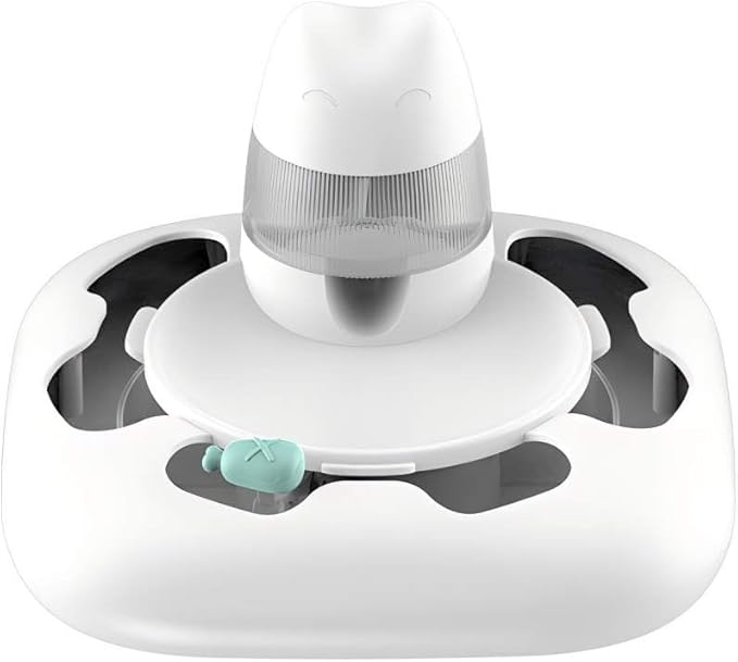 Automatic Interactive Pet Toy with Treat Dispenser, Motion-Activated Puzzle Feeder for Cats and Dogs, Smart Play Toy for Mental Stimulation