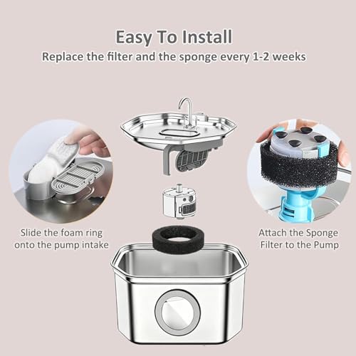 Pet Water Fountain Filters Compatible with APAUK 108oz/3.2L Cat Fountain - Image 5