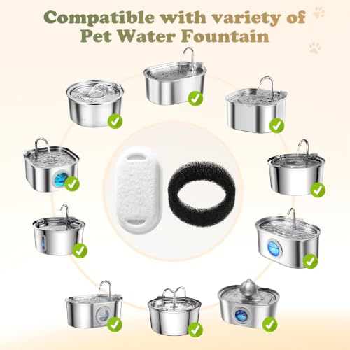 Cat Water Fountain Filter replacement, 32 Pack Cat | Pet Essentials - Image 7