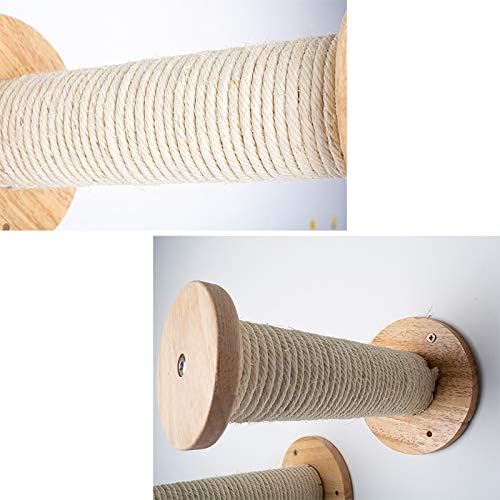 La La Pet® Wood Cat Scratching Post Cat Shelf Board Floating Cat Perch Cat Climber Cat Scratcher Wall Cat Furniture Cat Climber Bed Tower Tree, Single