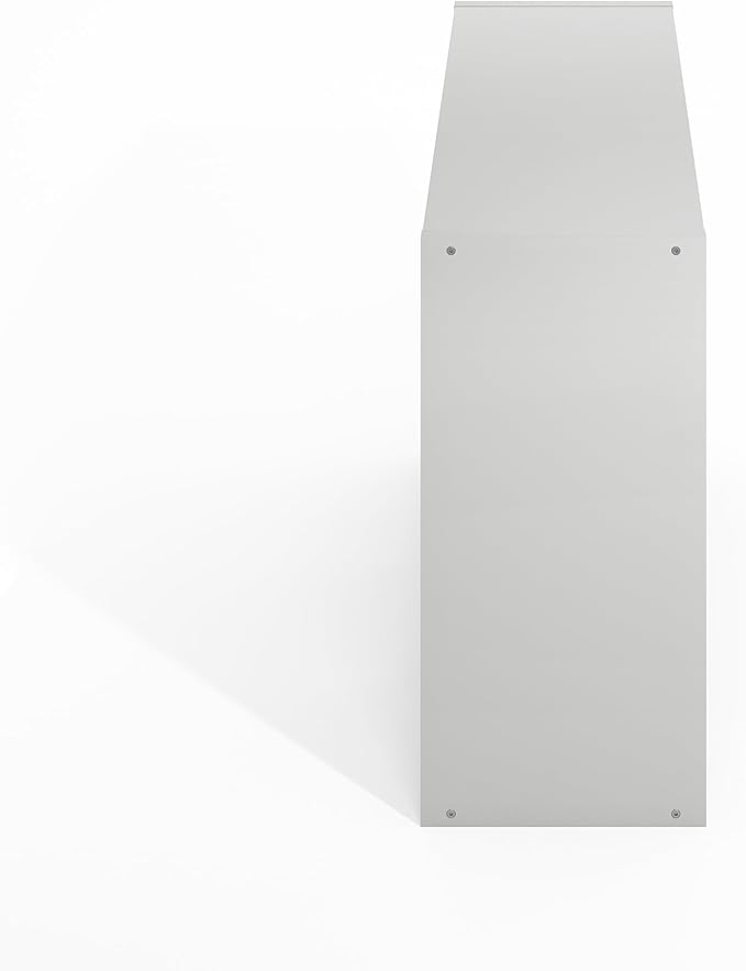 White rectangular panel with rounded corners on a white background
