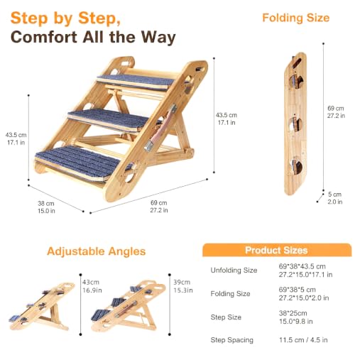2-in-1 Convertible Dog Ramp & Stairs for Bed/Couch/Sofa - Image 3