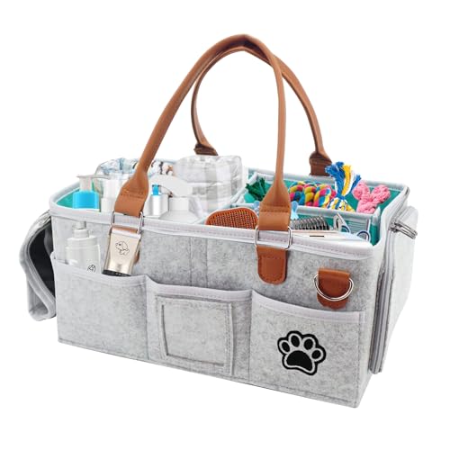 Felt Dog Grooming Bag,Portable Tote Bag for Dogs Cats - Image 2