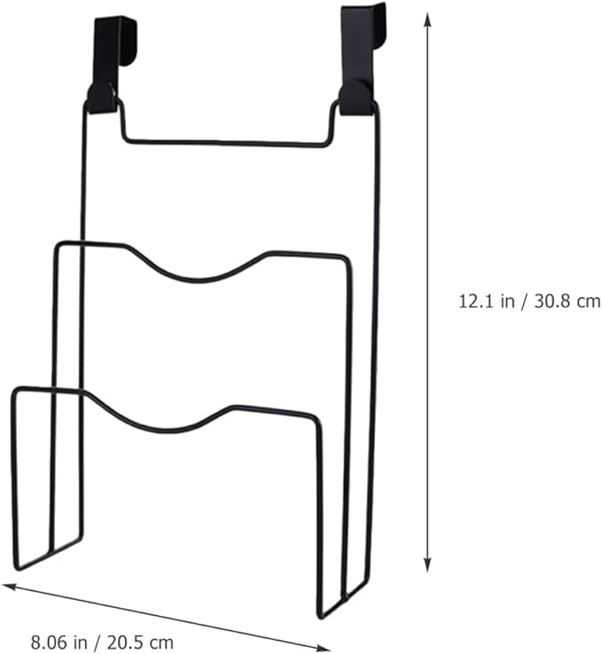 Ciieeo Kitchen Cabinet Door Hanging Pot Lid Organizer 3-Tier Iron Storage Rack 12.12X8.07X3.22 Inch Hanging Lid Holder for Pots and Cutting Boards Easy Kitchen Organization