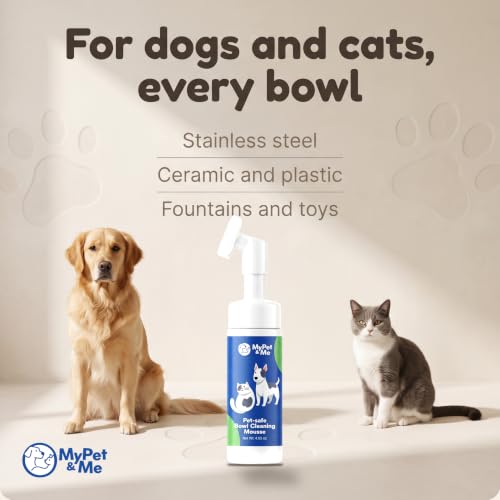 Dog Bowl Cleaner Mousse, Built-in Scrub Brush, Enzyme Foam - Image 6