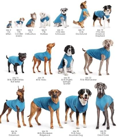 Goldpaw Dog Sun Shirt with UV Protection - Lightweight, Cooling Sun Protection Clothing for Dogs - Reduce Heat Absorption - Pet Clothes Made in The USA - Machine Washable - Ocean Blue - Size 18