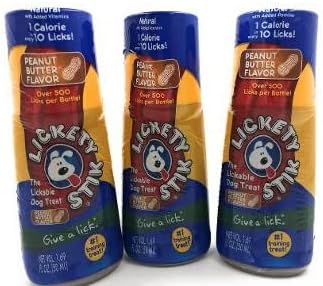 Set of Three Lickety Stik Low-Calorie Liquid Dog Treats - Peanut Butter