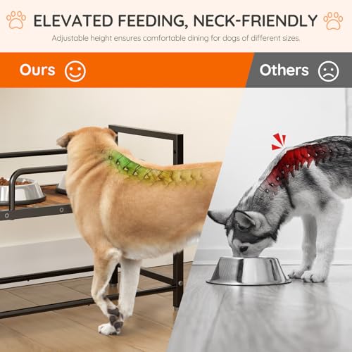 HOOBRO Dog Feeding Station with Drawer, 2 Elevated Bowl - Image 7