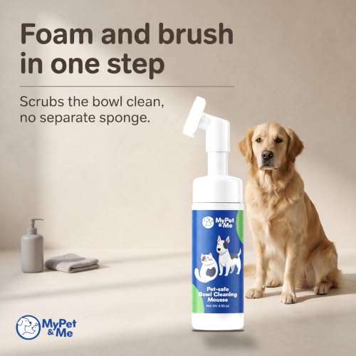 Dog Bowl Cleaner Mousse, Built-in Scrub Brush, Enzyme Foam - Image 5