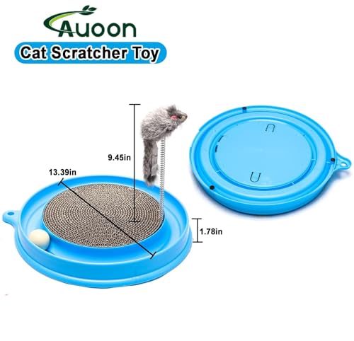 Interactive Cat Scratcher Toy with Ball Track, Gray - Image 6