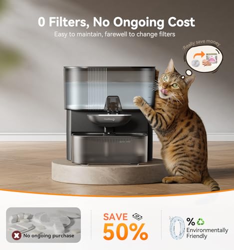 Wireless Cat Water Fountain No Filters, Wastewater Separation - Image 4