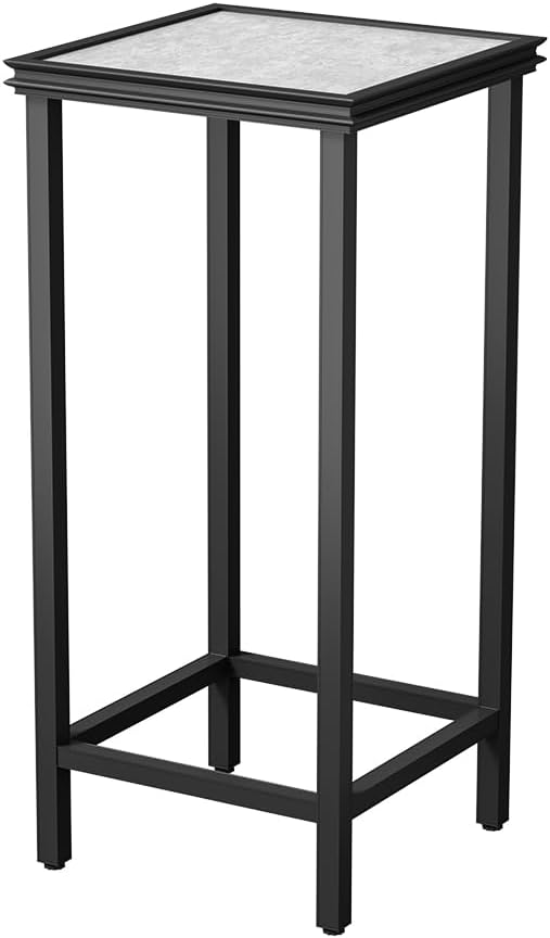 Tall Plant Stand Indoor, Modern Black Aluminum Alloy Plant Shelf, Corner Flower Pot Holder Organizer for Living Room, Balcony, Patio, Garden (L15.8 x W15.8 x H19.7 inch)